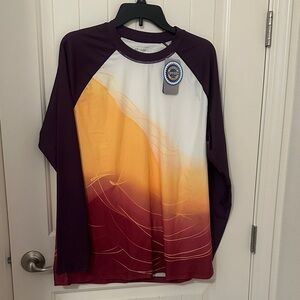 Wimens Multicolor Rash Guard Swim Shirt - Long Sleeves UPF 50+ XXL